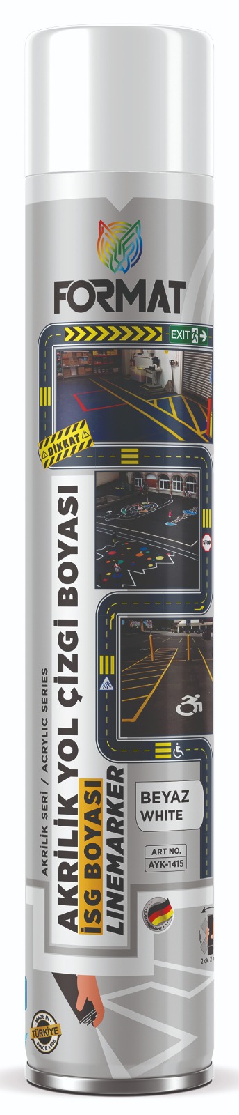AKRİLİK BEYAZ YOL ÇİZGİ SPREY BOYASI