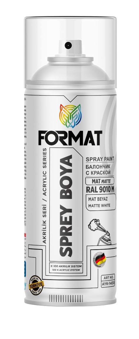 AKRİLİK MAT BEYAZ SPREY BOYA
