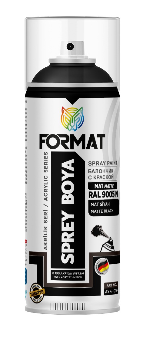 AKRİLİK MAT SİYAH SPREY BOYA