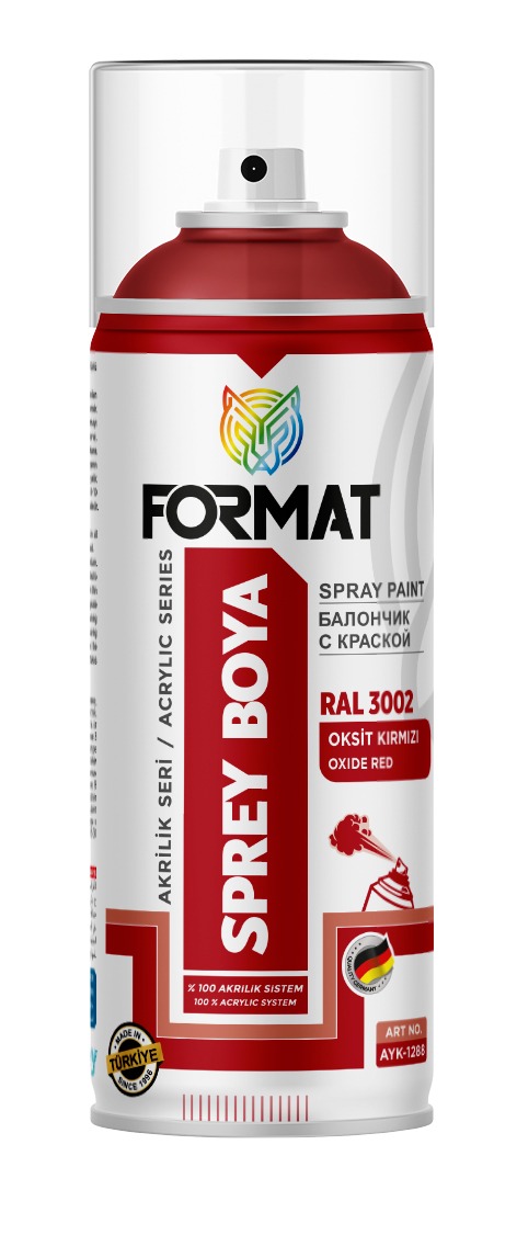 AKRİLİK OKSİT KIRMIZI SPREY BOYA