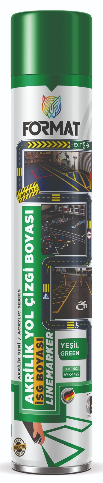 AKRİLİK YEŞİL YOL ÇİZGİ SPREY BOYA