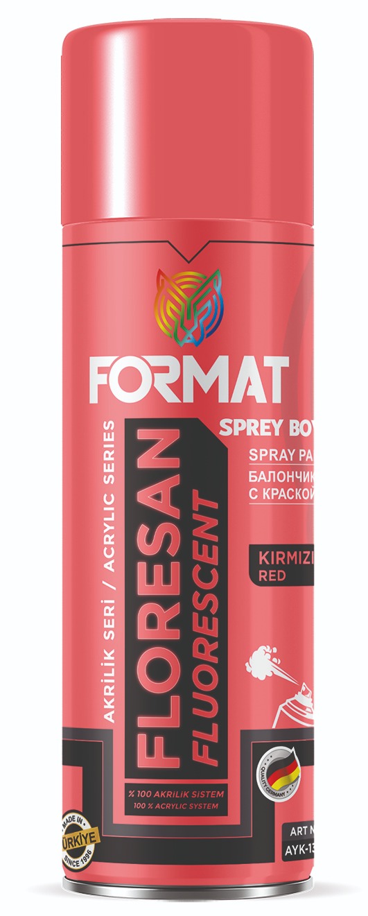 AKRİLİK FLORESAN KIRIMIZI SPREY BOYA