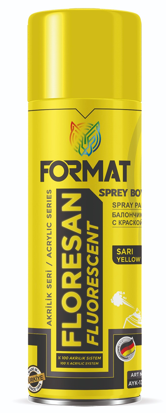 AKRİLİK FLORESAN SARI SPREY BOYA