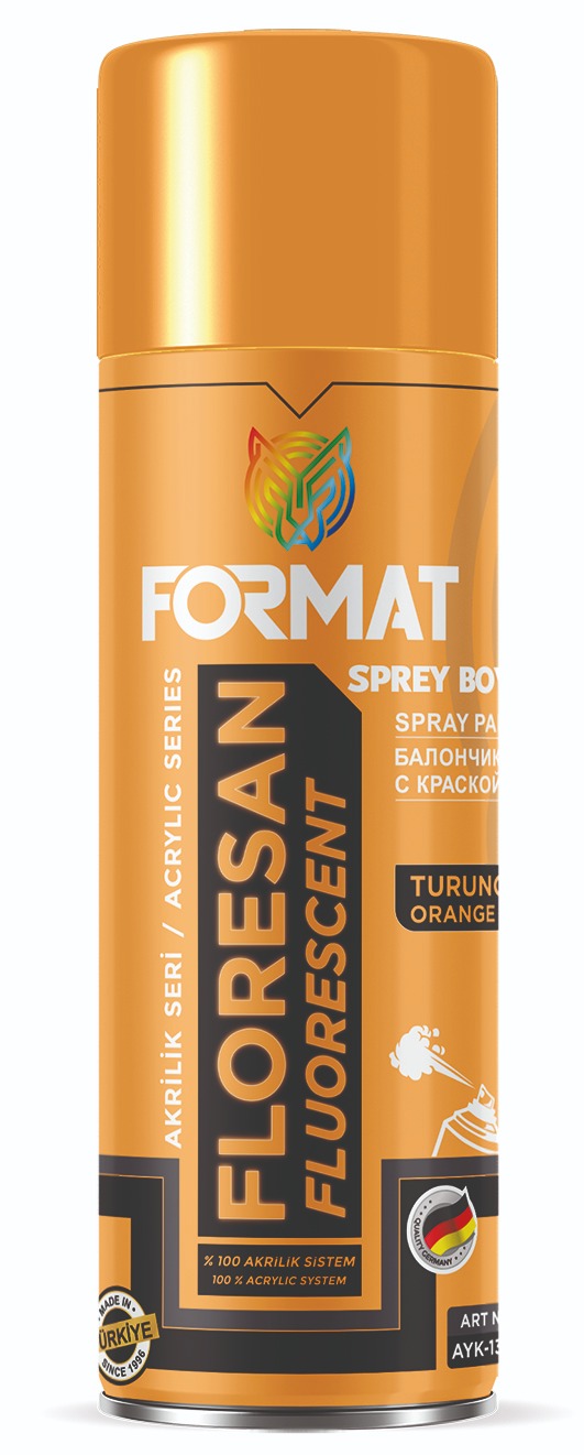 AKRİLİK FLORESAN TURUNCU SPREY BOYA